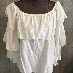 Chic Off-Shoulder White Blouse